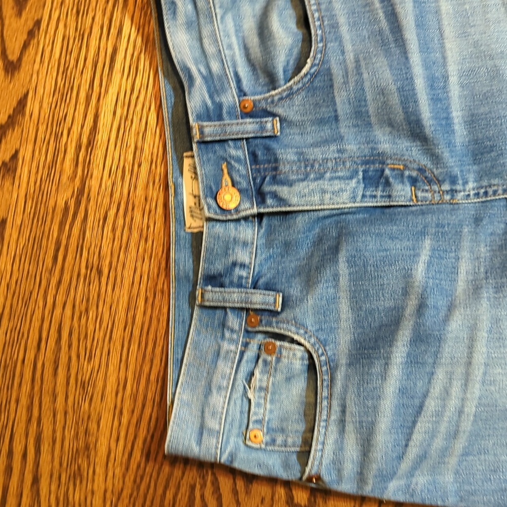 Madewell Front Slit Classic Denim Versatile Comfy Casual Skirt Sz 26 - Picture 3 of 7